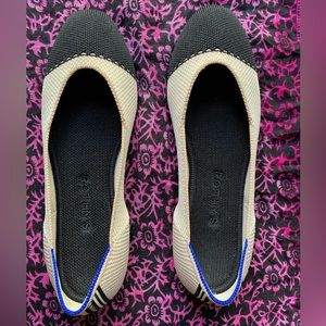Rothy’s Square Flat in Tuxedo size 7